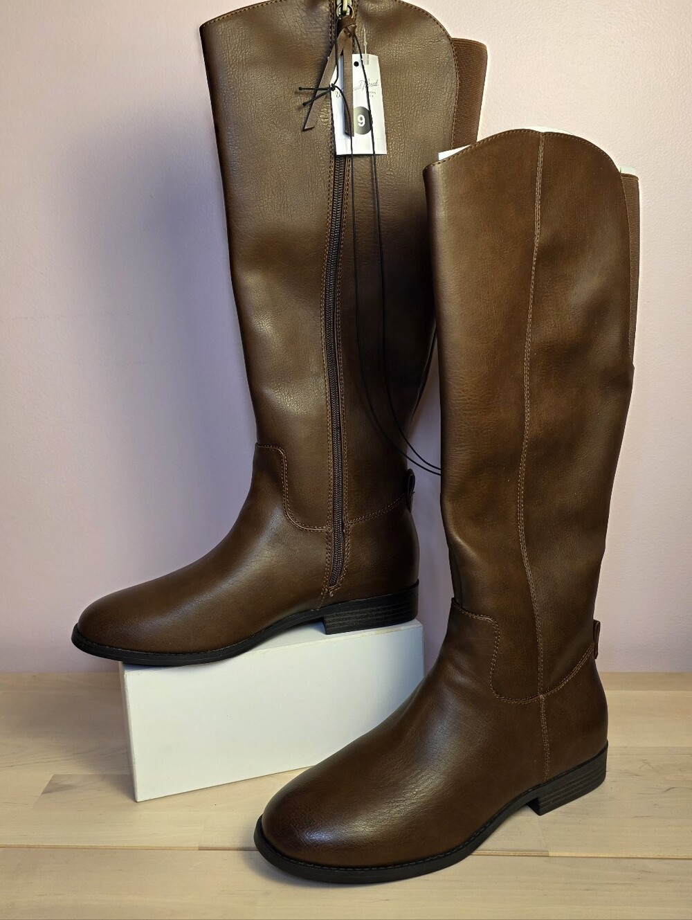 Universal Thread Tall Riding Boots Brown - Picture 2 of 5